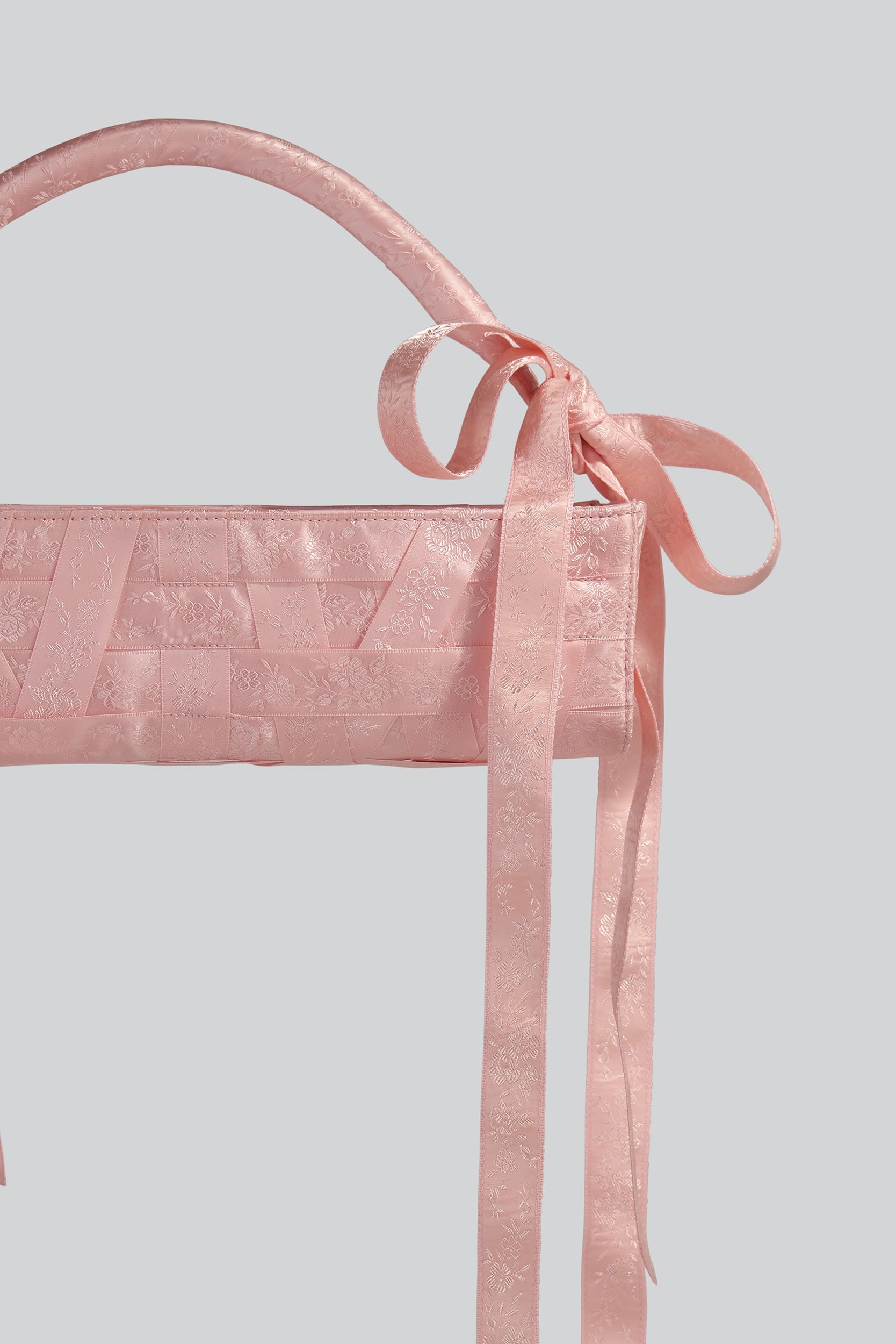 RIBBON BAG IN FLORAL PINK