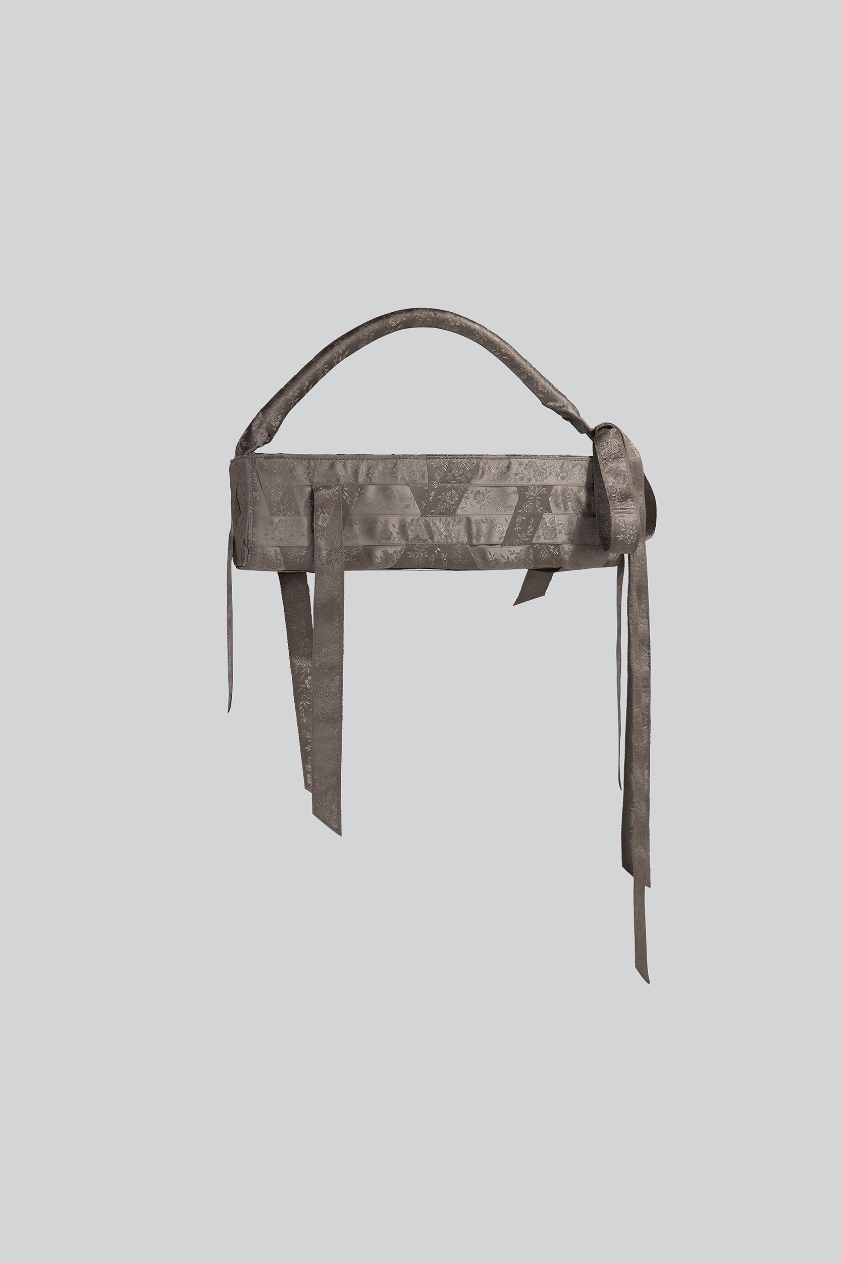 RIBBON BAG IN FLORAL GRAY